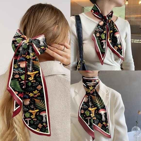 ❤️ Scarf Silk Feeling Hair Head Neck Satin Fashion for Bag Decoration Women - Picture 4 of 7